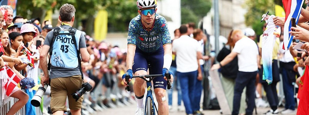Hat seinen vierten Sieg knapp verpasst: Wout van Aert - © David Pintens/Belga/dpa