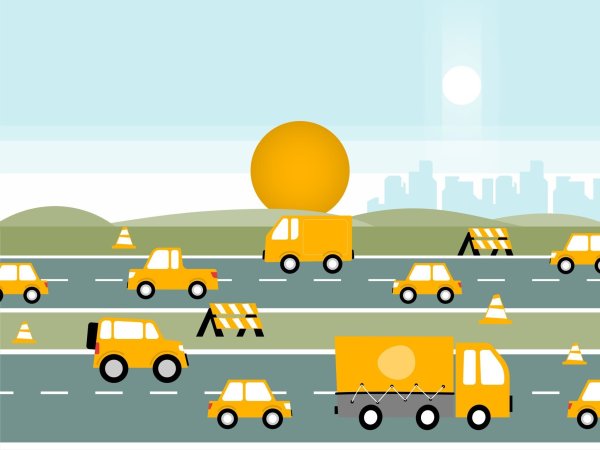 Meist läuft es auf den Autobahnen: Neben Baustellen und Pendlerverkehr können die Spiele der Fußball-EM punktuell für Staus sorgen. - © dpa-tmn