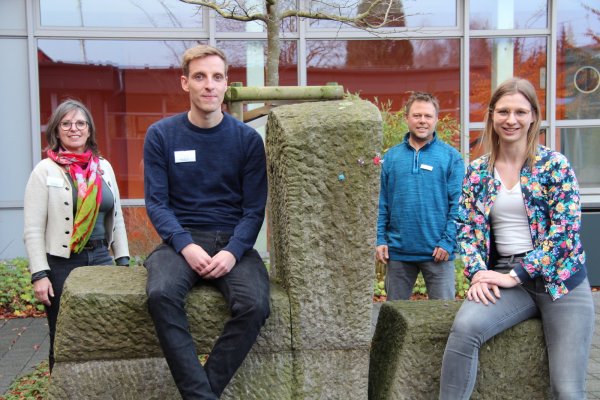 Kümmern sich um die Jugendlichen in Lemgo: (von links) Petra Junghans, Julian Mönnich, Hendric Schwär-Fröhlich und Natalie Wittmann. - © Nadine Uphoff