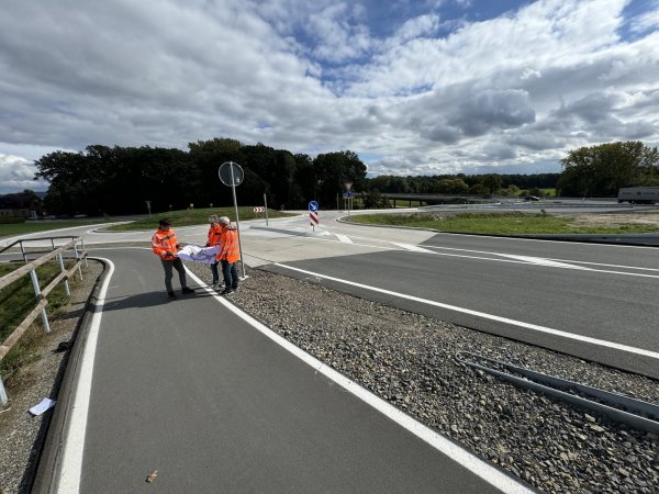 Bauarbeiten an der "Brille" im September 2024. - © Sven Kienscherf