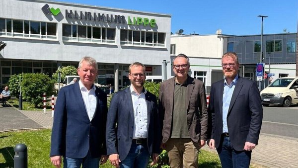 Die vier Bürgermeister Frank Meier, Borris Ortmeier, Markus Baier und Friso Veldink. - © Fotorechte: Markus Baier