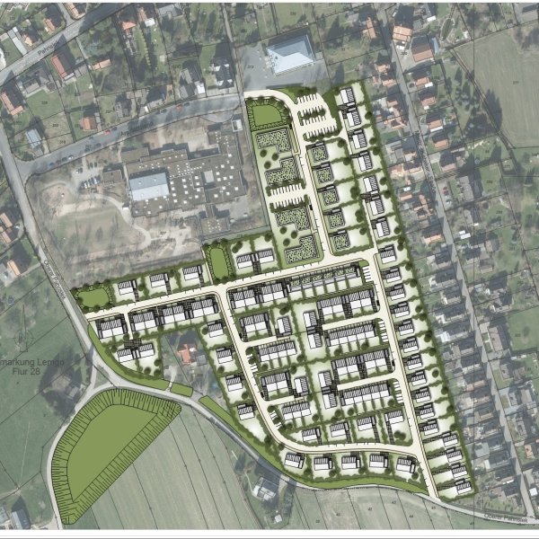 Entwurf für das Neubaugebiet Stiftsland. - © Stadt Lemgo