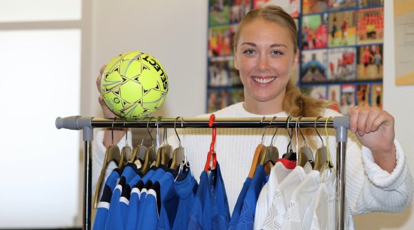 Die Schwedin Linnea Pettersson hat sich in Blomberg bereits sehr gut eingelebt. - © Oliver König