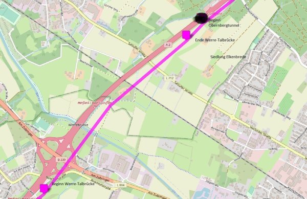 Nach Bekanntwerden der DB-Pläne hat sich die Bürgerinitiative WiduLand gegründet. Sie hat in einem Plan skizziert, wie die Trasse auch auf Bad Salzufler Gebiet verlaufen würde. Dagegen gibt es Protest. Die Stadt Lage schließt sich der Resolution an - das hat der Rat mehrheitlich beschlossen. - © WiduLand
