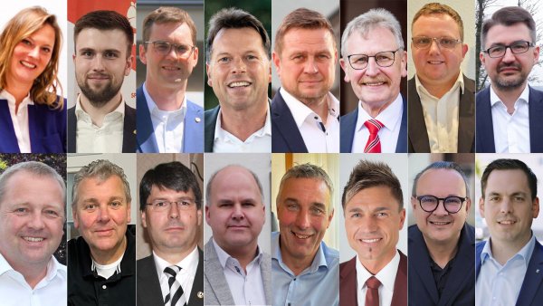 Eine ganze Menge Männer und eine Frau wollen in Lippe Bürgermeister beziehungsweise Landrat werden. - © Montage: Oliver Wendtland