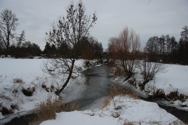 Tritt die Bega bei der Schneeschmelze wieder über die Ufer? Das müssen die kommenden Tage zeigen. - © Katrin Kantelberg