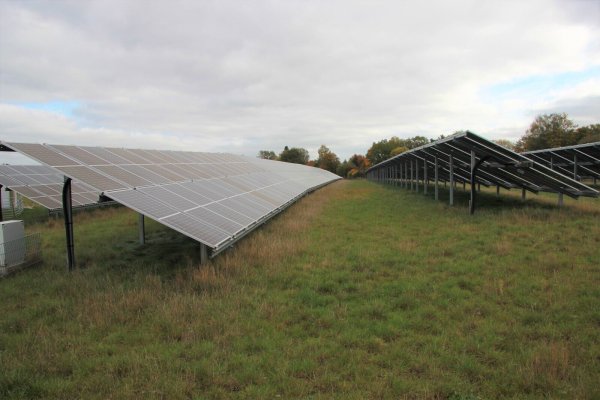 Seit 2019 ist Abo Wind bereits mit einem Photovoltaik-Feld in Hörstmar vertreten. Das liegt am Alten Postweg und ist die Fläche ist deutlich kleiner als das neue Projekt. - © Katrin Kantelberg