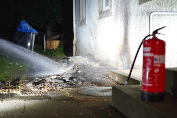 Mit einem mit Polizeiwagen befindlichen Feuerlöscher bekämpften die Polizisten erfolgreich den Brand. - © Freitag Medien Gruppe/Stock