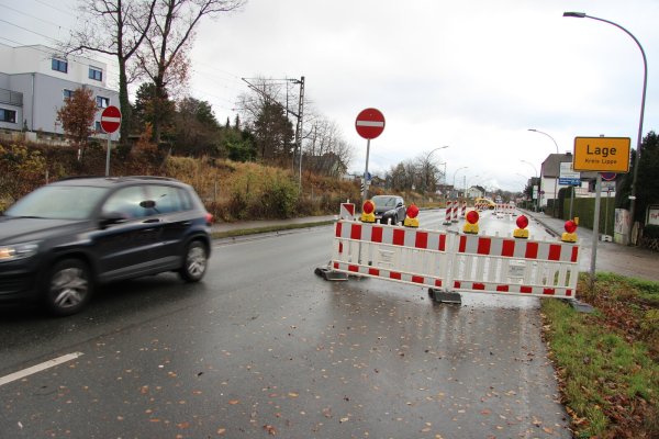 In Richtung Innenstadt geht auf der B 239 aus Bad Salzuflen kommend seit mehr als einer Woche nichts mehr. - © Kirsten Fuhrmann