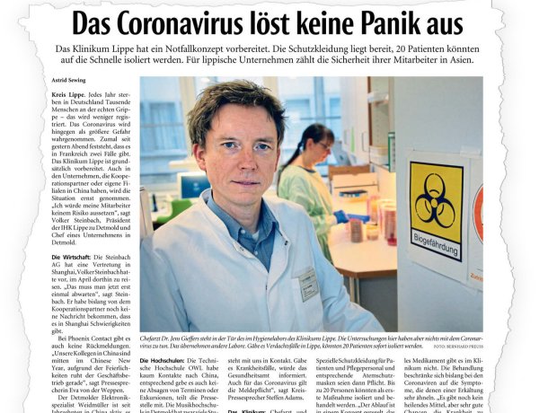 „Keine Panik vor dem Virus" – So war damals der Tenor von Klinikum, Verwaltung, Hochschulen und Unternehmen. Ein Jahr später hat Corona vieles auf den Kopf gestellt. - © Montage: Meike Groppe