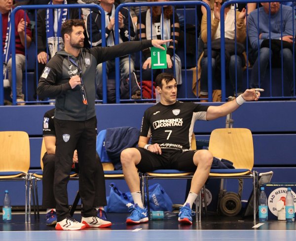 TBV-Trainer Florian Kehrmann und Isaias Guardiola. - © paul cohen