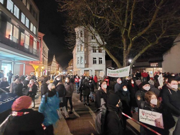 600 Menschen haben sich in Detmold zusammengetan: Zum Bündnis gehören u. a. Vertreter des Forums Offenes Detmold, Omas gegen Rechts, kirchliche Organisationen und den Parteien SPD, die Linke und Bündnis90/Die Grünen. - © Janet König