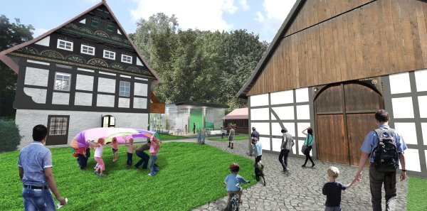 Visalisierung umgebautes Wald- und Forstmuseum Heidelbeck, "Waldauge" - © Büro "Ausstellung Medien Transfer", Münster
