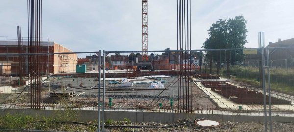 Die Baustelle des Fachmarktzentrums in Horn. - © Bildrechte: LZ-Redaktion