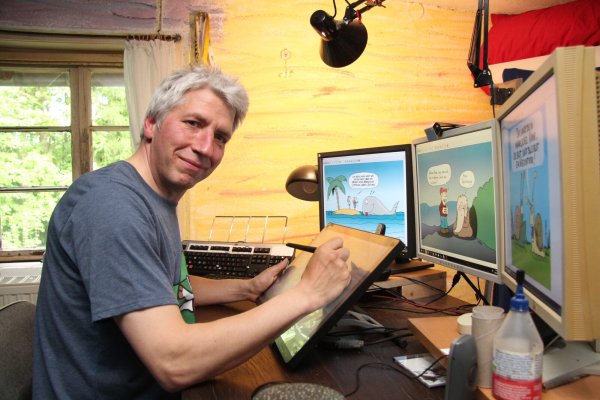 HaChri - Hans-Christoph Beermann ist Cartoon-Zeichner - © Seda Hagemann