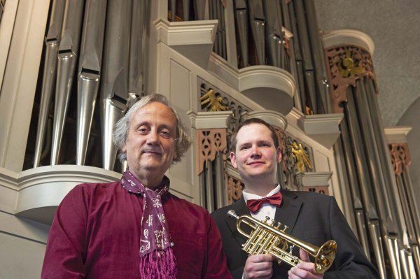 Hans-André Stamm (Orgel) und Martin Schröder (Trompete) sind das Duo "Concerto Maestoso". - © Barbara Frommann