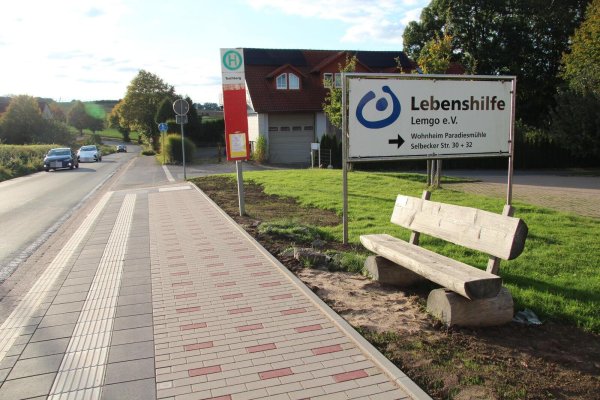 Zuletzt wurde die Bushaltestelle Teichberg barrierefrei ausgebaut. - © Archivfoto: Nadine Uphoff