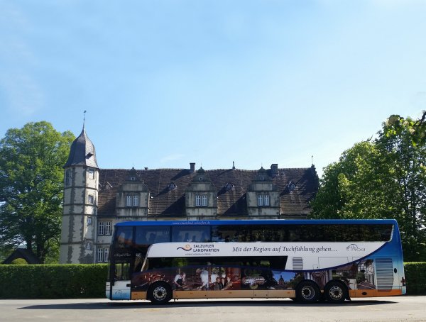 Der Bus der "Salzufler Landpartien" auf Tour. Jetzt ist klar: Der Markenname muss nicht geändert werden. - © Staatsbad Salzuflen
