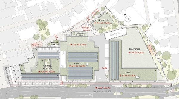 Das ist der Konzeptplan für das Hornsche Tor. - © duprée architekten