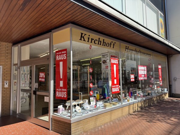 Das Haushaltswaren-Fachgeschäft "Kirchhoff" hat über Jahrzehnte hinweg das Stadtbild geprägt. - © Sandra Castrup