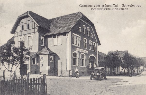 Eine historische Postkarte des Gasthauses Grünental in Dörentrup-Schwelentrup aus der Sammlung von Brigitte und Wilfried Mellies. - © Bildrechte: Brigitte und Wilfried Mellies