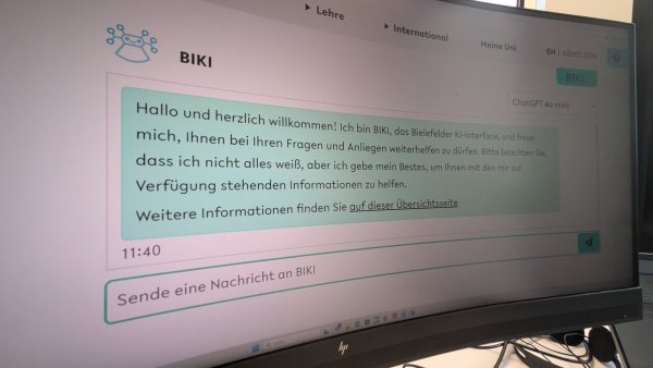 Das Bielefelder KI-Portal "BIKI" steht allen Studenten und Mitarbeitern in der Lehre seit Beginn des Wintersemesters zur Verfügung. - © Carolin Nieder-Entgelmeier