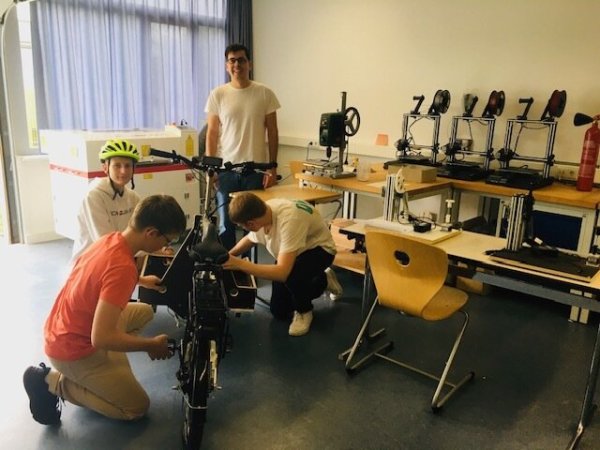 In der Realschule wurde unter anderem ein Lasten-E-Bike gebaut. - © Realschule Lemgo
