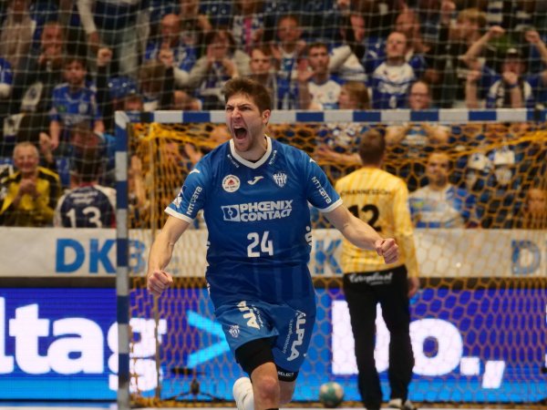 Lukas Zerbe machte viel Dampf beim 31:28 über den Bergischen HC. - © Jörg Hagemann