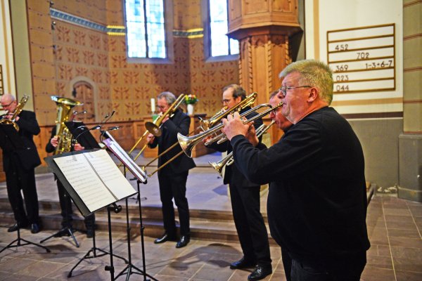 Das Norddeutsche Blechbläsercollegium überzugte in der Kilianskirche. - © Nicole Ellerbrake
