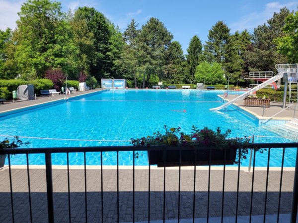 So sieht das Freibad Hörste aus, wenn die Saison beginnt. Davon kann noch keine Rede sein. Der Förderverein will das Bad unbedingt erhalten und hat ein Konzept für ein Naturschwimmbad vorgelegt. Wird saniert, übernimmt der Verein die Betriebsführung. - © Astrid Sewing