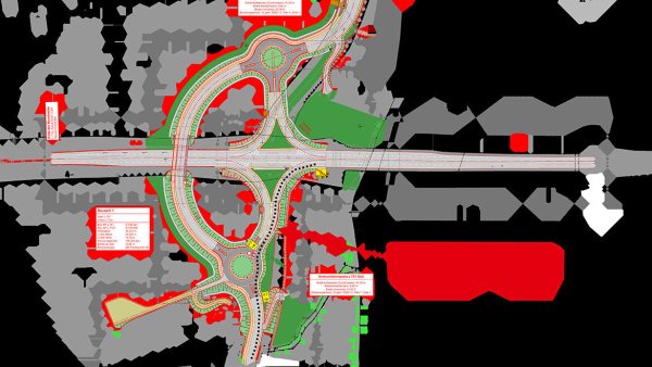 Der Verkehr, der in Richtung Lemgo fahren will, wird auf die Bextener Straße abgeleitet und dann über den Alter Postweg, Schötmarsche Straße/Oerlinghauser Straße (L751) und durch den südlichen Kreisel der "Brille wieder auf die Ostwestfalenstraße geführt. - © Straßen.NRW.