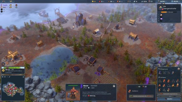 In Northgard errichten wir mit unserem Clan große Siedlungen und bauen unsere Wirtschaft auf. - © Shiro Games
