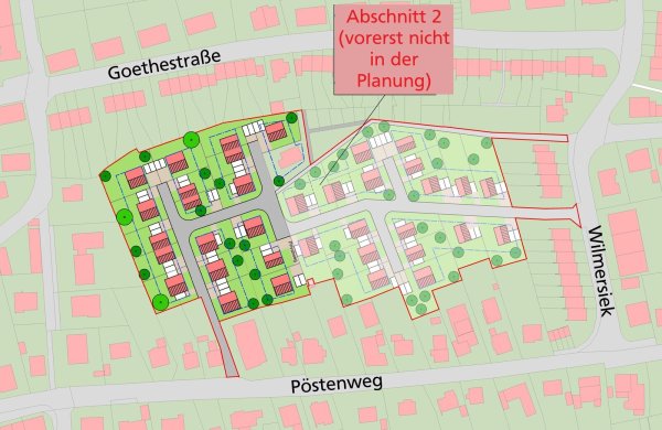 Das Neubaugebiet am Pöstenweg. - © Stadt Lemgo