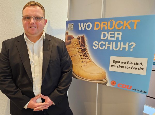 Der Christdemokrat Frederik Topp schaltet in den Wahlkampfmodus. Der 41-Jährige möchte Bürgermeister in Lage werden und für die CDU den Chefposten im Rathaus zurückgewinnen. - © Astrid Sewing