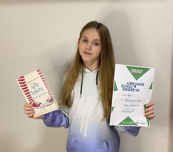 Die Siegerin Celina Maurer.  - © Städtisches Gymnasium Barntrup