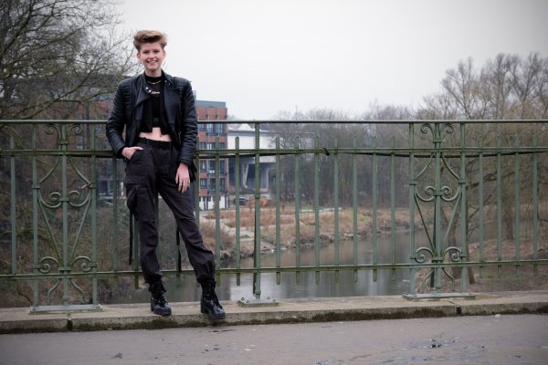 Nicht nur in Löhne, auch im TV vor Heidi Klum setzte Katharina Fricke auf dieses Outfit. Mit Erfolg, wie sich bei "Germanys Next Topmodel" zeigte. - © Felix Eisele