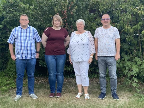 Ein Teil des neu gewählten Vorstandes der CDU-Ortsunion Kernstadt: (von links) Frederik Topp, Katharina Kurt, Brigitte Herrmann und Torsten Riekehoff. - © CDU Lage