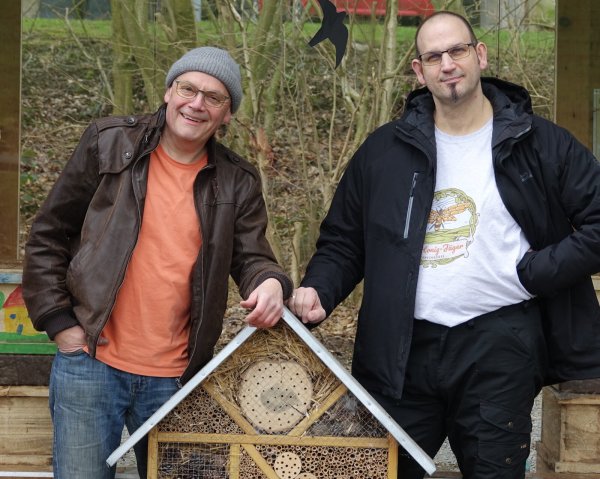 Jörg Amrhein und Mirko Haxter (rechts) in Schwelentrup. - © Axel Bürger