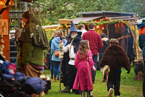 Ritter, Minnesänger und manch geheimnisvolle Gestalt tummelten sich auf dem Mittelaltermarkt. - © Nicole Ellerbrake