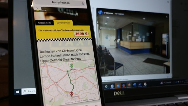 Eine Fahrt von der Lemgoer zur Detmolder Notaufnahme kostet laut Internet-Taxirechner 46,20 Euro. - © Silke Buhrmester