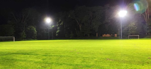 Die Sozialdemokraten möchten die Halogen-Flutlichter auf Lages Sportplätzen durch LED-Leuchten austauschen. - © SPD Lage