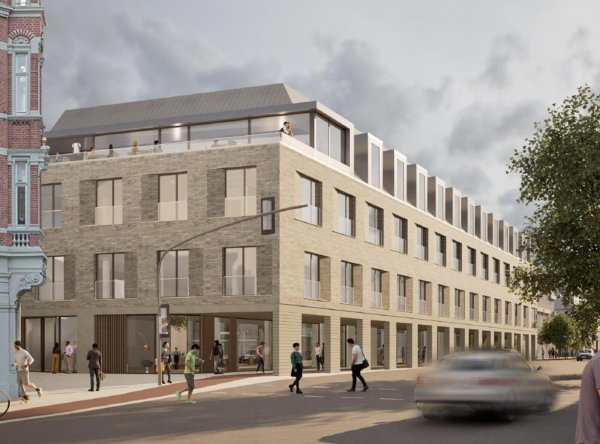 So stellen sich Planer das Hornsche Tor der Zukunft vor - die Optik und die Funktion sind nicht weit entfernt von der früheren Einkaufsgalerie. - © Duprée Architekten Lemgo