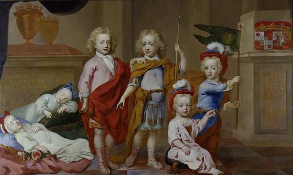 Sicherer Erhalt der Dynastie: Kinder des Grafen Friedrich Adolf zur Lippe aus erster Ehe, Hans Hinrich
Rundt, 1701, Öl auf Holz. - © Lippisches Landesmuseum Detmold