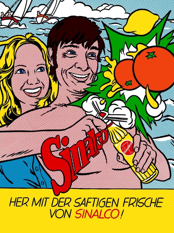 Ein Pop-Art-Werbemotiv aus den 1970er Jahren. Sinalco war die erste Marke in Deutschland, die ein Kampagne in dem neuen Stil entwickelte. - © Archiv: Hans-Joachim Keil