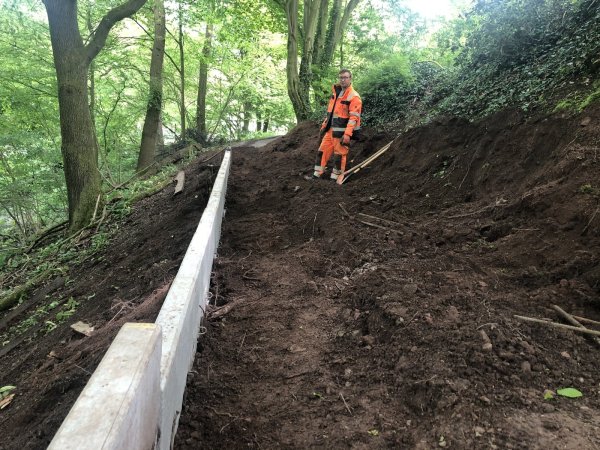 Philosophenweg in Blomberg wird erneuert. - © Silke Buhrmester