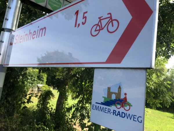 Startpunkt Steinheim: Hier geht die Tour auf dem Emmerradweg los. - © Silke Buhrmester(LZ)