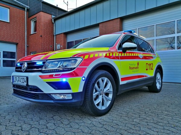 Der neue Kommandowagen der Augustdorfer Feuerwehr, ein VW Tiguan. - © Feuerwehr Augustdorf