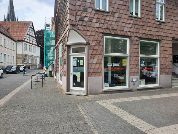 Die Wandelwerkstatt in der Friedrichstraße wird vom Verein "Lippe im Wandel" betrieben. - © Lorraine Brinkmann