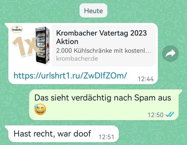 Gewinnspiele bei WhatsApp sind häufig getarnte Hackerangriffe. - © privat