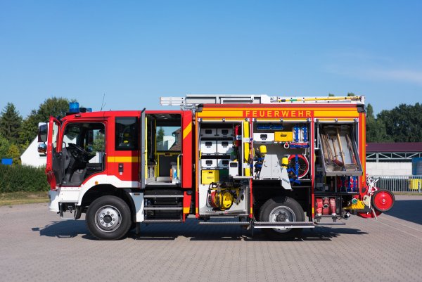 Das Tanklöschfahrzeug "TLF 4000" ist seit 2021 in der Löschgruppe Biemsen-Ahmsen im Einsatz. Jetzt soll es ausgemustert und gegen ein neues Fahrzeug ausgetauscht werden. - © Frank Tasche/Freiwillige Feuerwehr Bad Salzuflen